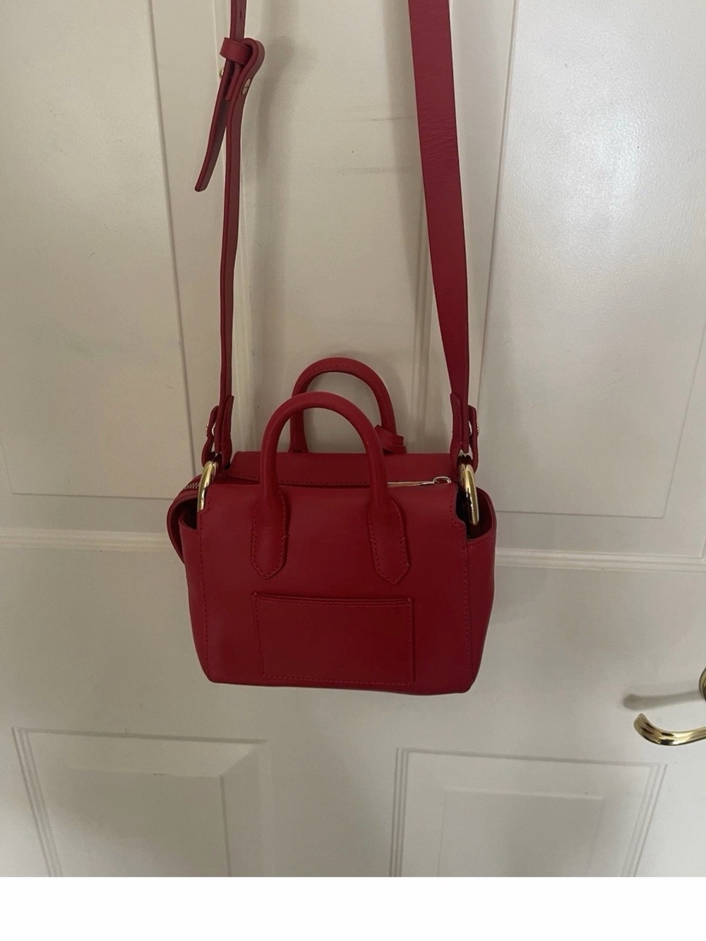 J Crew Red Leather Handbag with Top Handle and Crossbody Bag With Tag